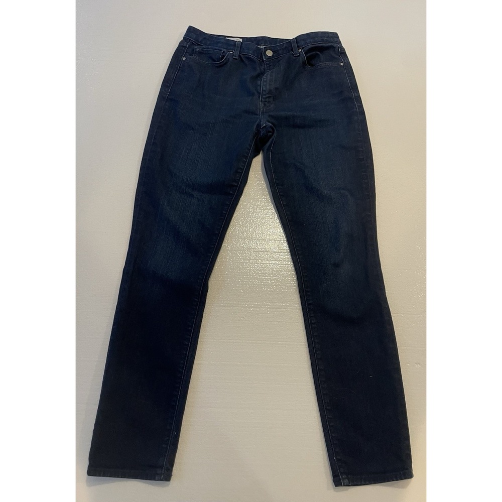 Women's GAP 1969 High Rise Skinny Jeans 30R  Dark Blue Denim - EUC